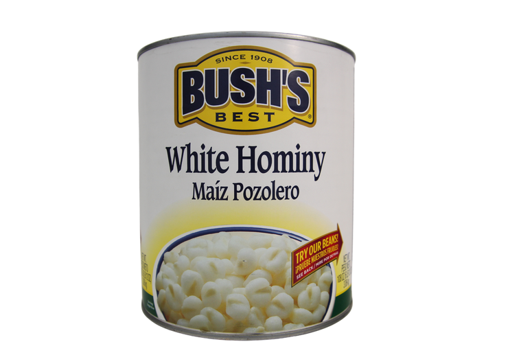 BUSH'S WHITE HOMINY 12/15.5 OZ