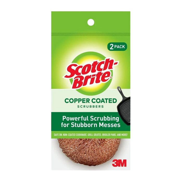 SCOTCH BRITE SCOURING PADS COPPER 6/4/2PK