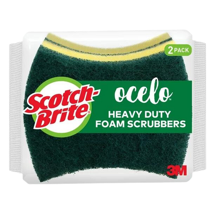 SCOTCH BRITE FOAM SCRUBBER NON SCRATCH 1/8PK