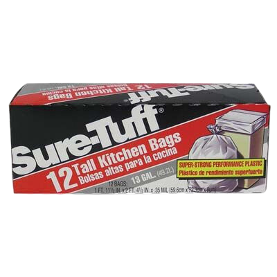 SURE TUFF LAWN & LEAF BAG 13 GL 12 CT