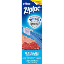 ZIPLOC SLIDER FREEZER BAG 1QT 12/15CT