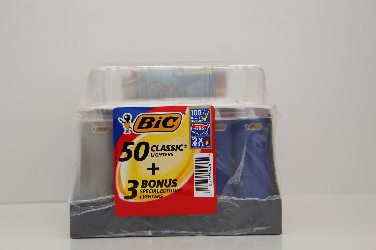 BIC DISPOSABLE LIGHTERS 1CT/50 + 3 REGULAR BONUS