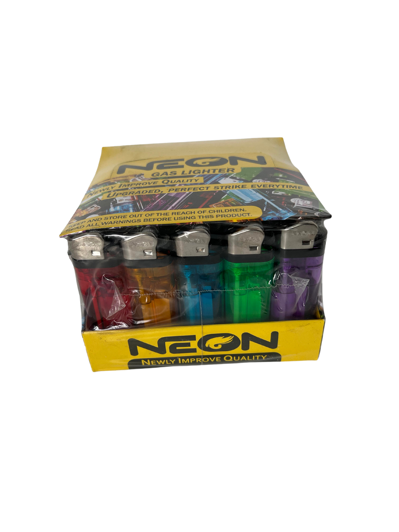 NEON LIGHTER DISPOSABLE NON-REFILLABLE 50CT