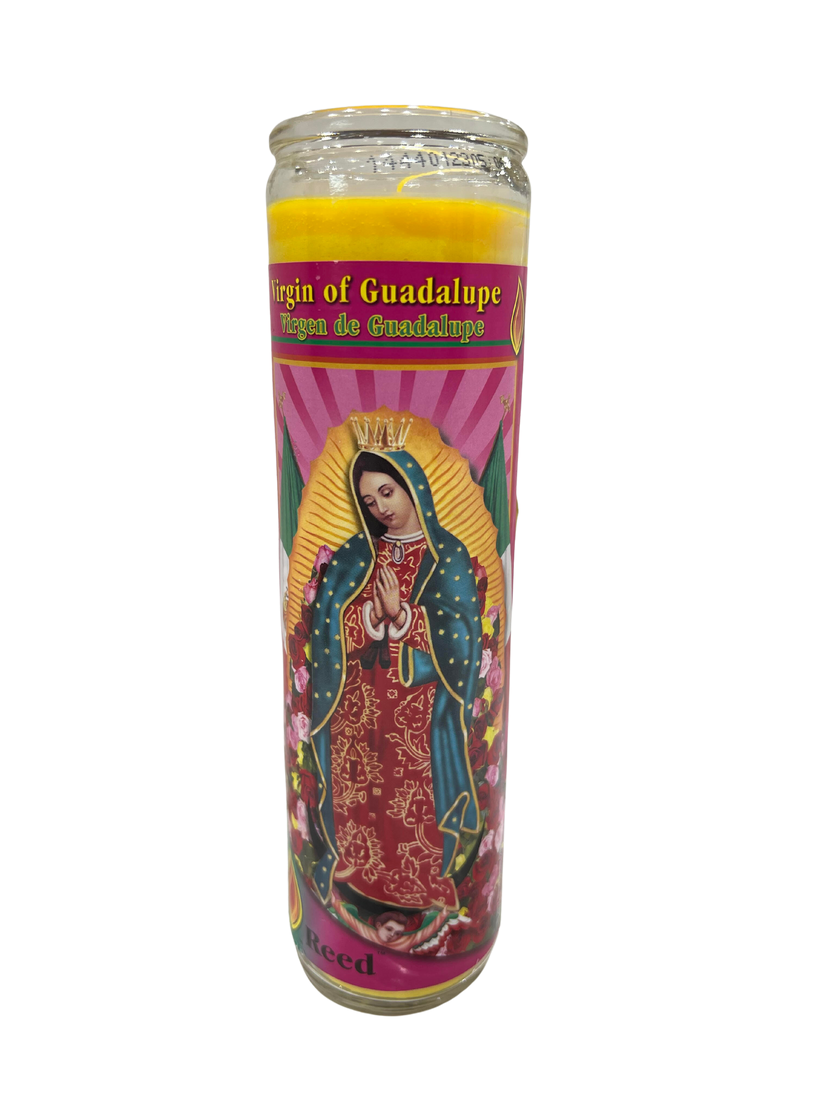 Virgen De Guadalupe Yellow Wax 12 Count