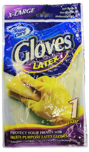 HOUSE CARE LATEX GLOVES 6/12PK XL