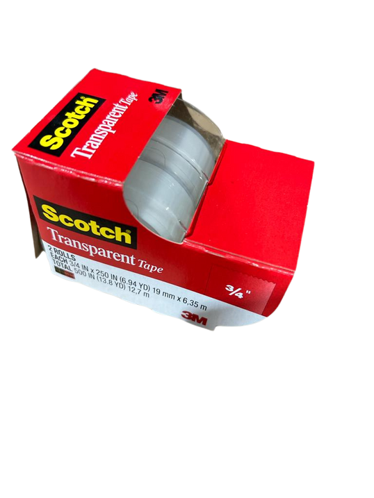 3 M SCOTCH TRANSPARENT TAPE 3/4 250 IN ROLLS FLOOR DISPLAY