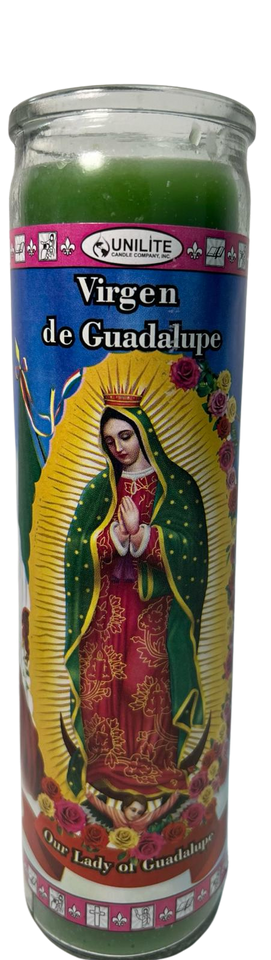 RELIG400 VIRGIN OF GUADALUPE GREEN 12PZ